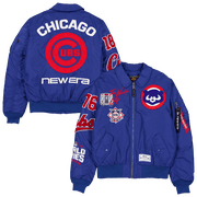 Men's New Era x Alpha Industries Royal Chicago Cubs MA-1 Full-Zip Bomber Jacket
