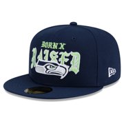 Men's New Era x Born x Raised College Navy Seattle Seahawks 59FIFTY Fitted Hat