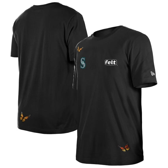 Men's-New Era x Felt  Black Seattle Mariners T-Shirt
