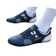 thumbnail image 1 of Men's New Football Shoes, Leather Surface, Waterproof, Anti- and Durable, Casual Sports Shoes, and Comfortable Walking Sneakers for Work, Training, and Outdoor Sports(Blue/43), 1 of 5