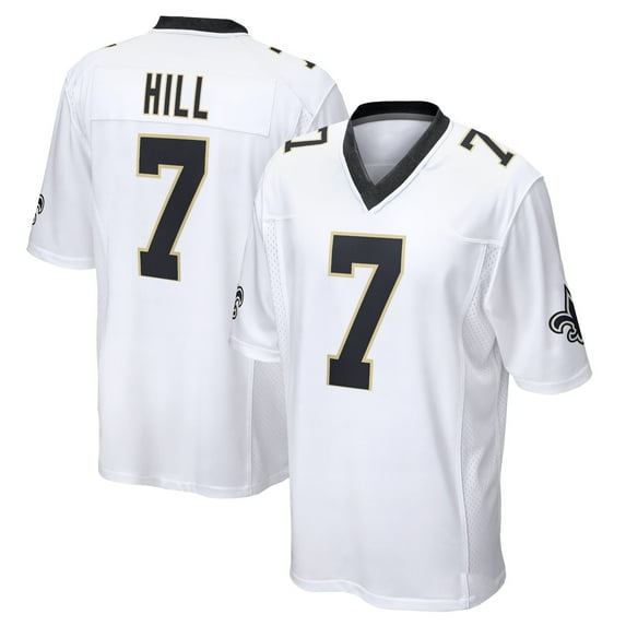 Men's New Orleans Hill 7 White Stitched T-Shirts Sports Player Game Top, Small