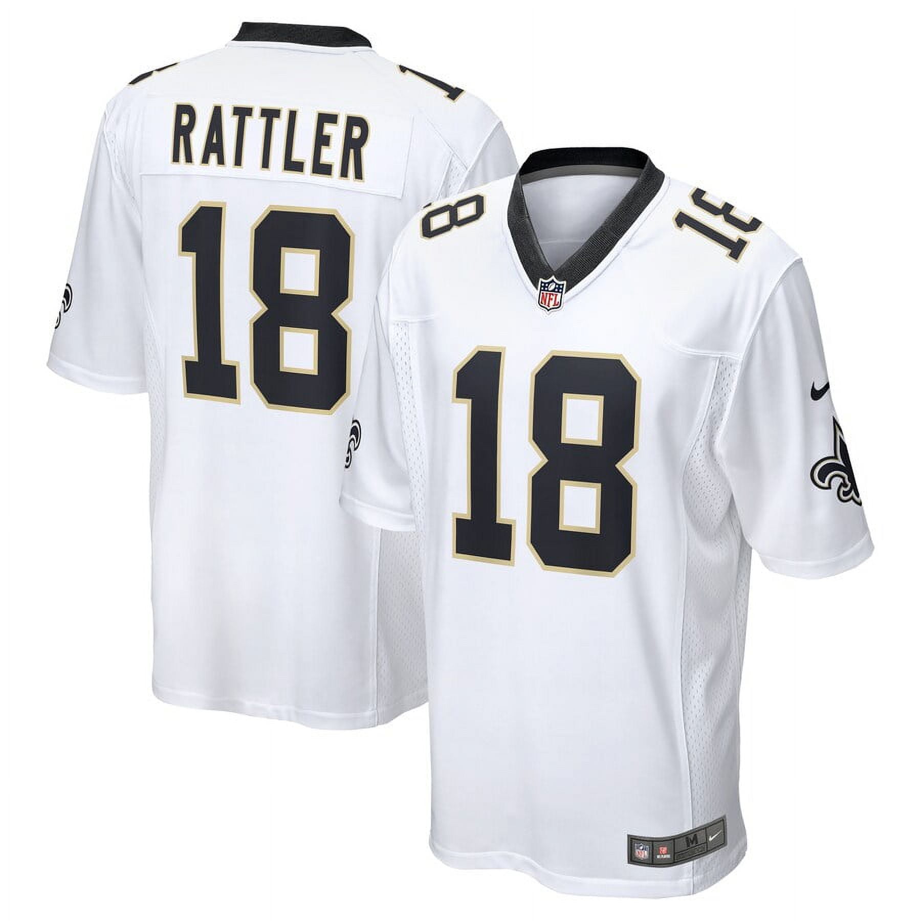 Men's New_Orleans_Saints Spencer Rattler White 2024 NFL Draft Game