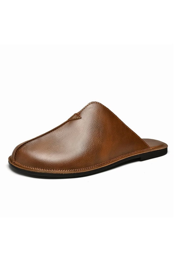 Men's New Summer Breathable Closed-Toe Slide Sandals, Backless Slip-On Casual Versatile Shoes