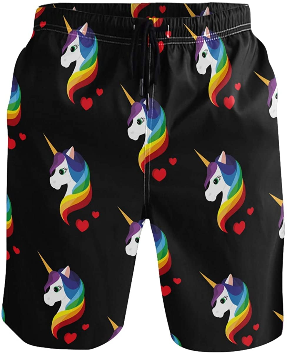 Men s New Summer Classic Unicorn Swim Trunks Quick Dry Bathing Suits Holiday Beach Short Casual Board Shorts