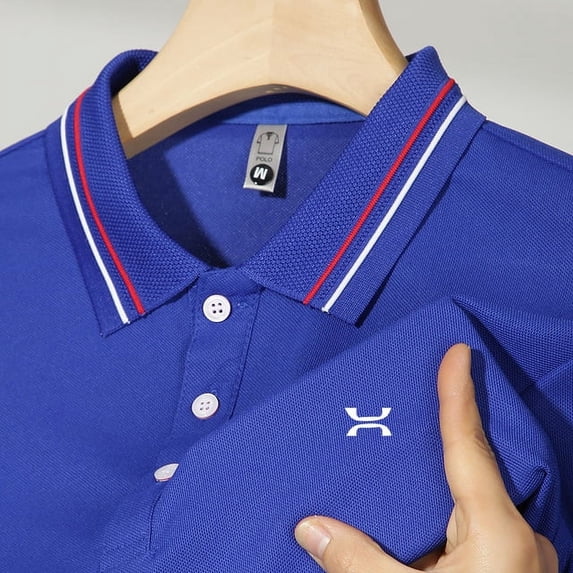 Men‘s New T-shirt Classic Short sleeved Polo Shirt Summer Top Casual T-shirt Button Collar Super Large S-4XL Casual Polo Shirt