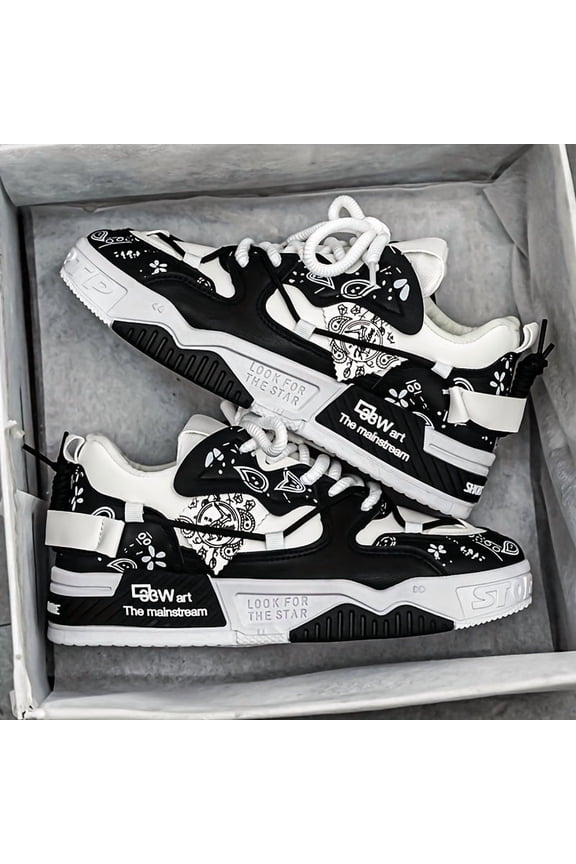 Men's New Versatile Fashion Skate Shoes, Trendy Casual Sneakers