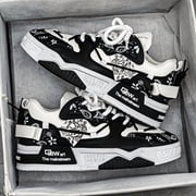 Mens New Versatile Fashion Skate Shoes, Trendy Casual Sneakers