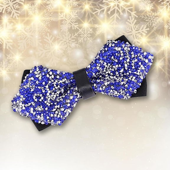 Men's New Year's Eve Party Suit Rhinestone Bow Tie Wedding Groomsmen Formal Bow Tie Cord Ties Boys Ties Mens Holiday Ties Champagne Bow Ties for Men Hair Tied Family Ties Boys Christmas Ties