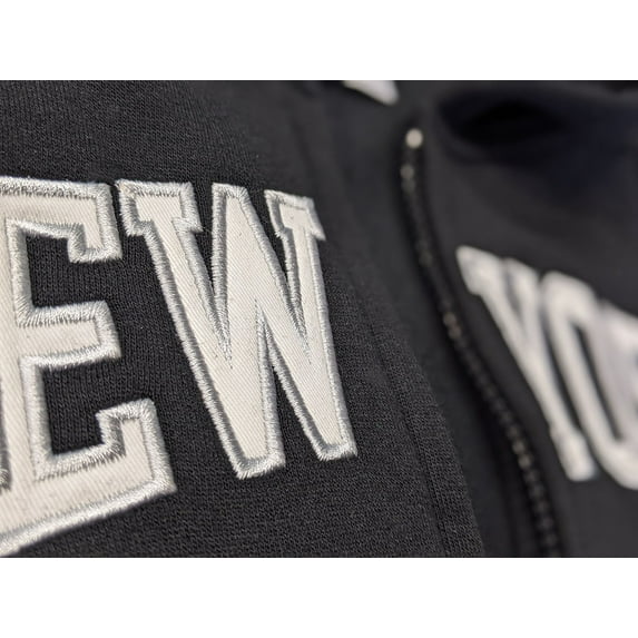 Men's New York City Hoodie Zippered, Navy Blue, Small