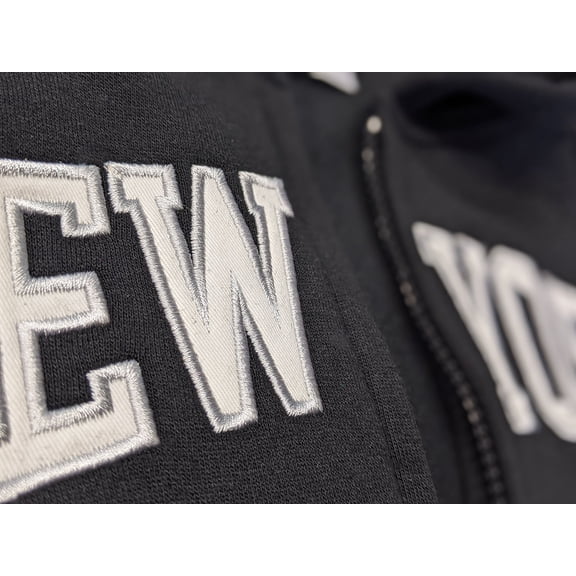 Men's New York City Hoodie Zippered, Navy Blue, Small