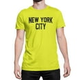 thumbnail image 1 of Men's New York City T-Shirt 90013, Safety Green, Distressed, X-Large, 1 of 2