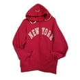 thumbnail image 1 of Men's New York City Zippered Hoodie Retro, Pink, Large, 1 of 2