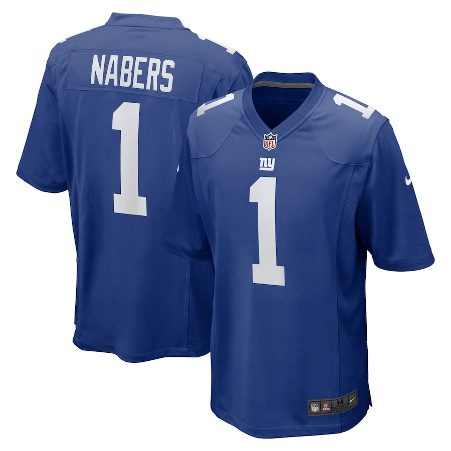 Men's New_York_Giants Malik Nabers Royal 2024 NFL Draft First Round