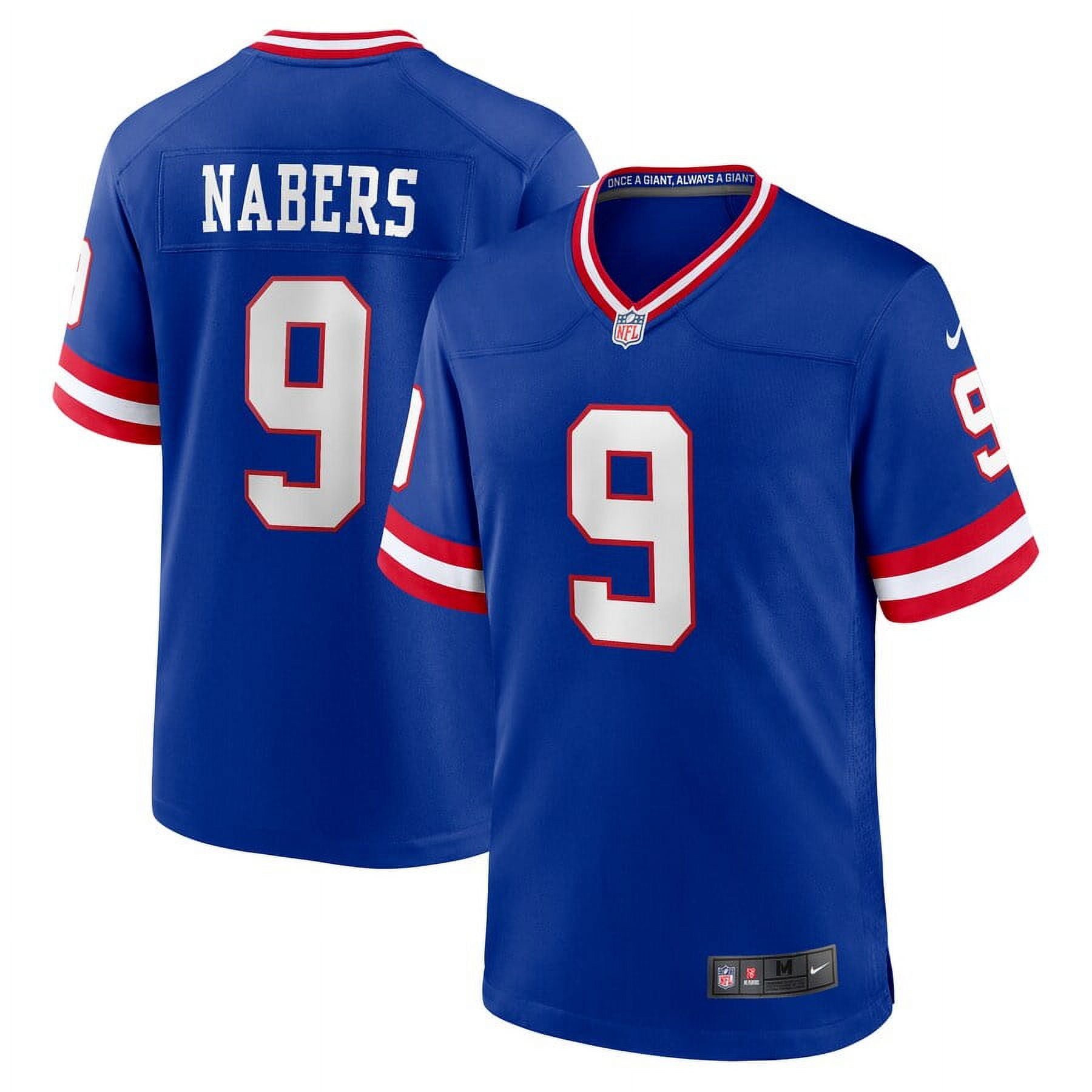 Men's New_York_Giants Malik Nabers Royal 2nd Alternate 2024 NFL Draft