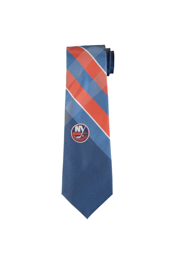 Men's New York Islanders Woven Poly Grid Tie