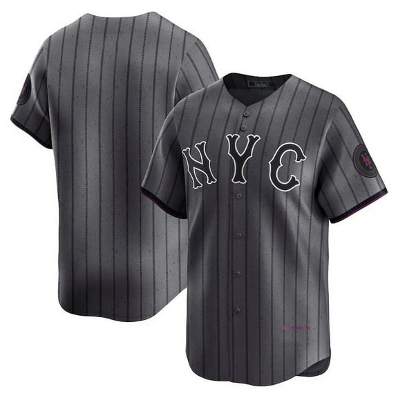 Men's New York M Team #00 T-Shirt Uniform, Athletic Casual Button Down Short Sleeve-Gray-L