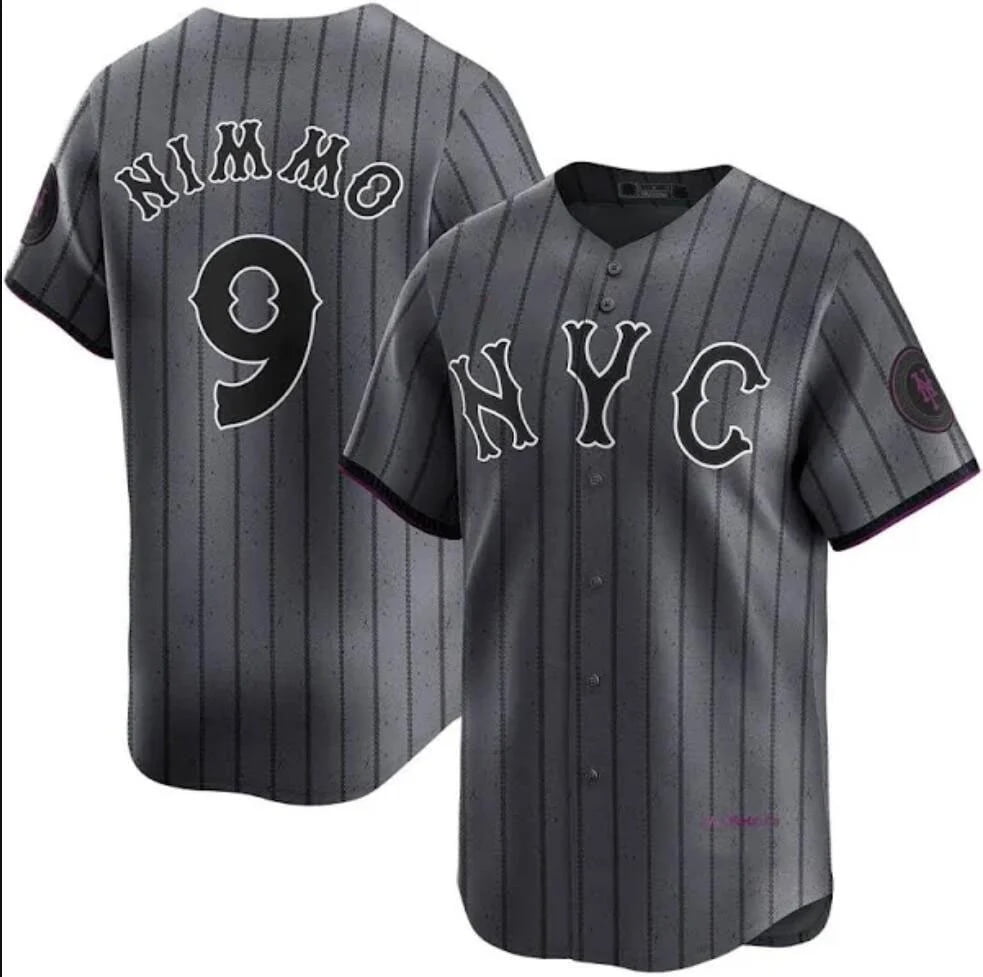 500 LEVEL Brandon Nimmo Men's T-Shirt - New York Mets Player Graphic Tee, Premium Tri-Blend Fabric