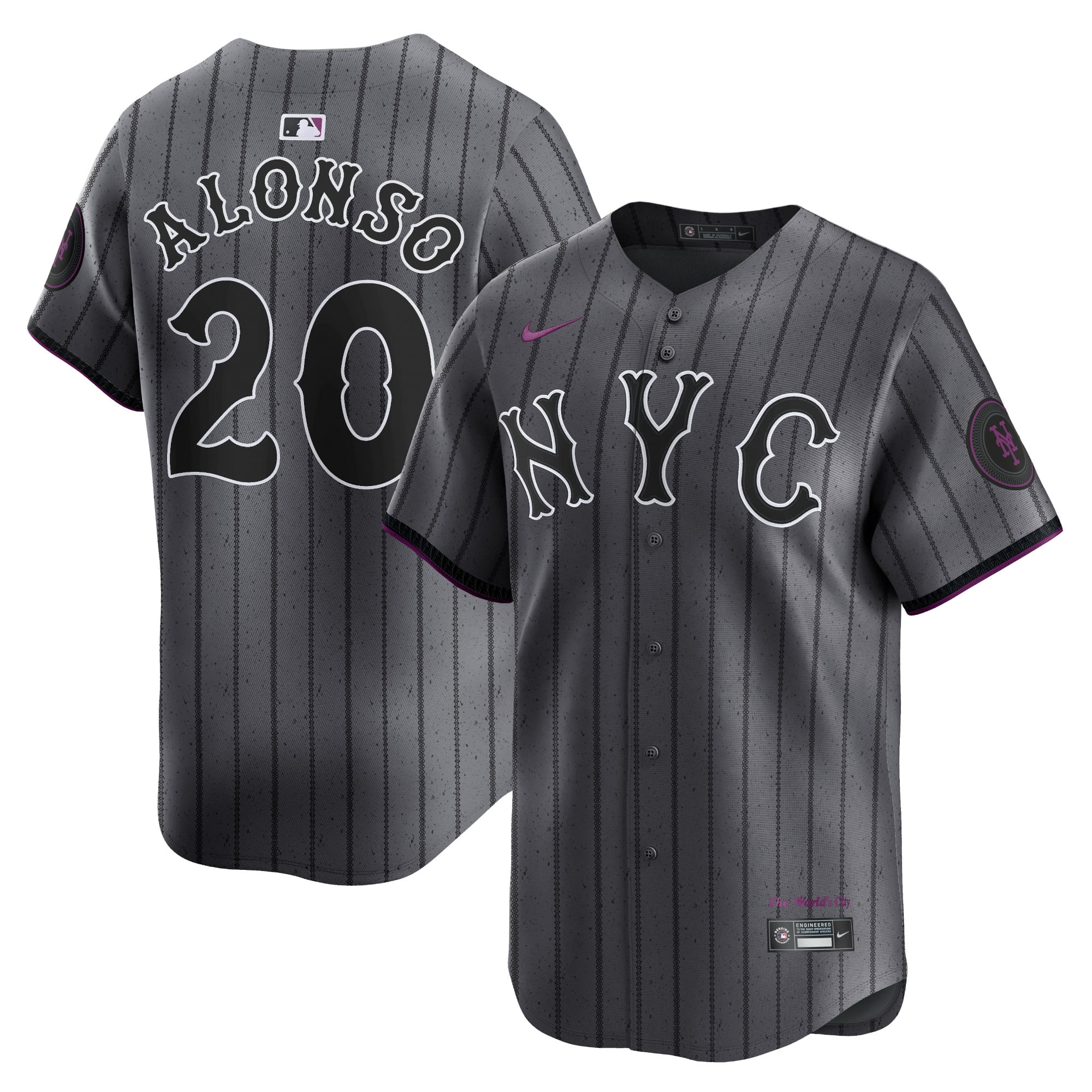 Men's New York_Mets Pete Alonso Graphite 2024 City Connect Limited