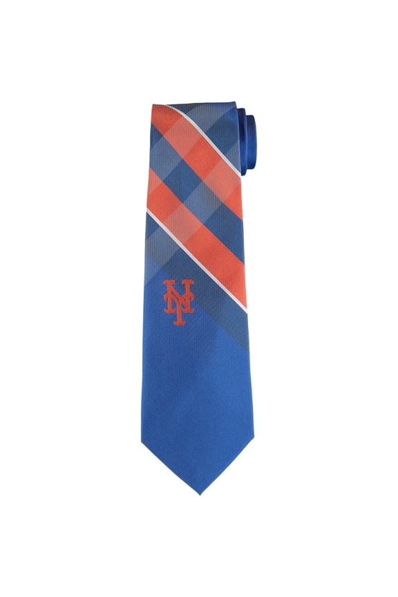 Men's New York Mets Woven Poly Grid Tie
