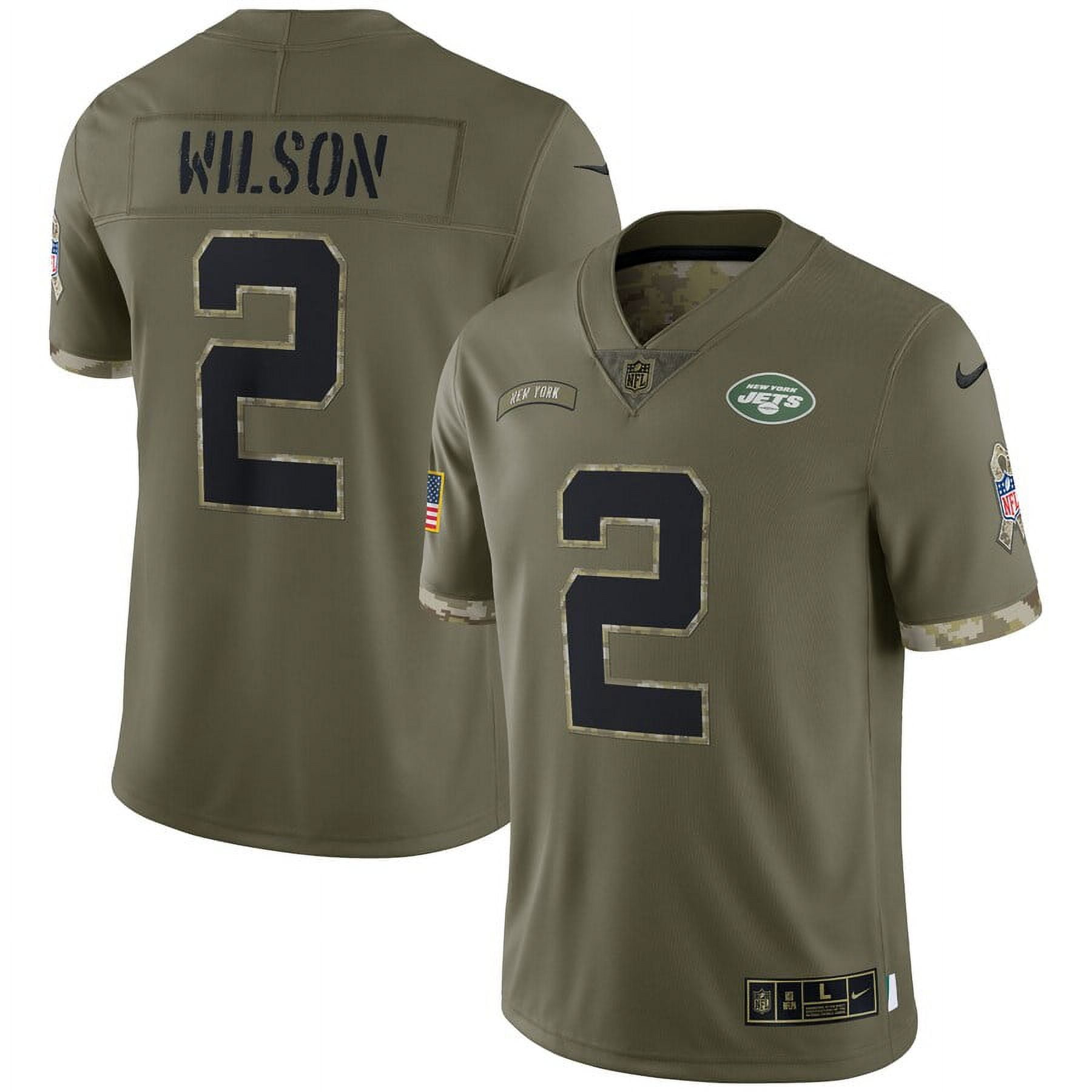 Men s New York jets Olive 2022 Salute To Service Limited T shirt Walmart