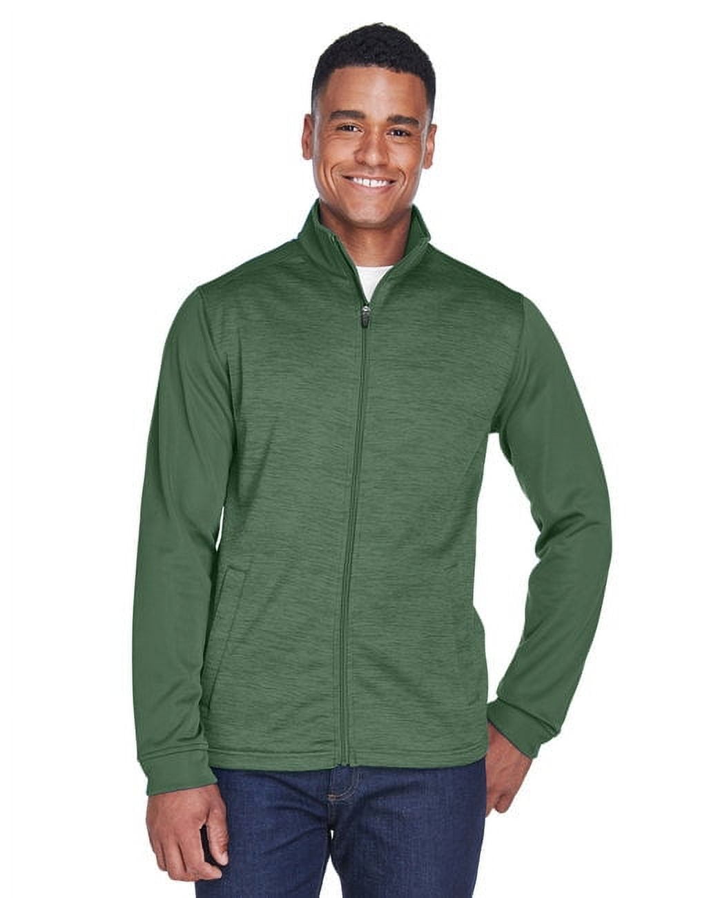 Devon & Jones DG796 Men's Newbury Colorblock Mélange Fleece Full