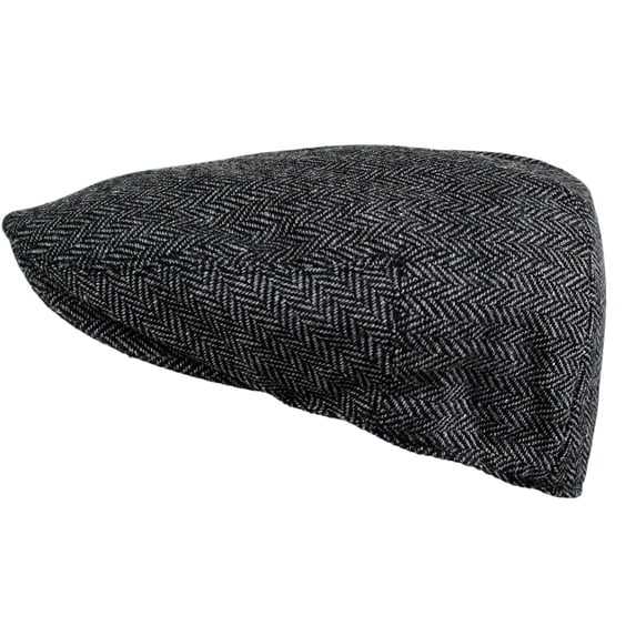 Men's Newsboy Cap, Irish Tweed Flat Hat with Herringbone Pattern for Men , Two-Pack for Spring, Fall and WinterMen's Newsboy,One Size