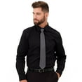 thumbnail image 1 of Men's Nick Graham Modern-Fit Stretch Dress Shirt & Tie Set Color: Black Solid Size: L-32/33, 1 of 4