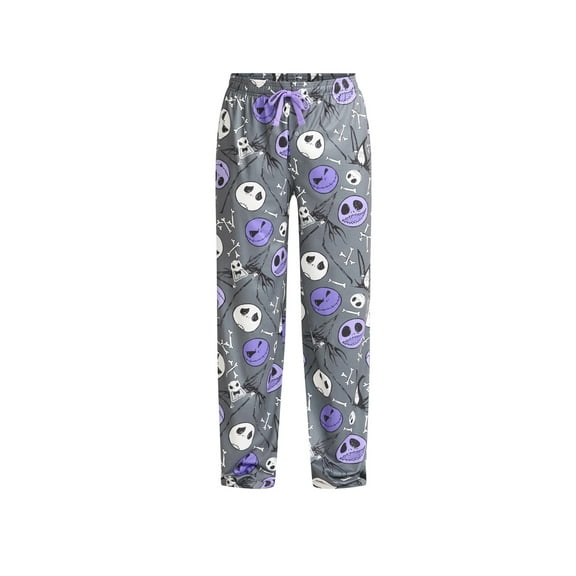 Men's Nightmare Before Christmas Gray Pajama Sleep Pants - Large