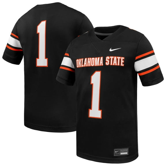 Men's Nike #1 Black Oklahoma State Cowboys  Game Football Jersey