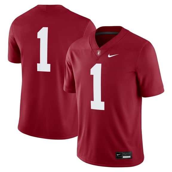 Men's Nike #1 Cardinal Stanford Cardinal Game Jersey