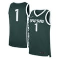 thumbnail image 1 of Men's Nike #1 Green Michigan State Spartans Road Replica Jersey, 1 of 3