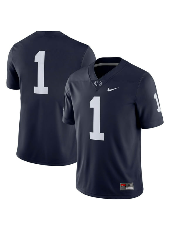 Men's Nike #1 Navy Penn State Nittany Lions Team Game Jersey