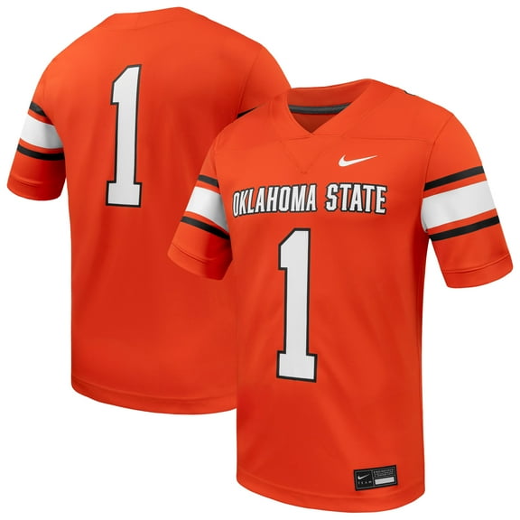 Men's Nike #1 Orange Oklahoma State Cowboys  Game Football Jersey