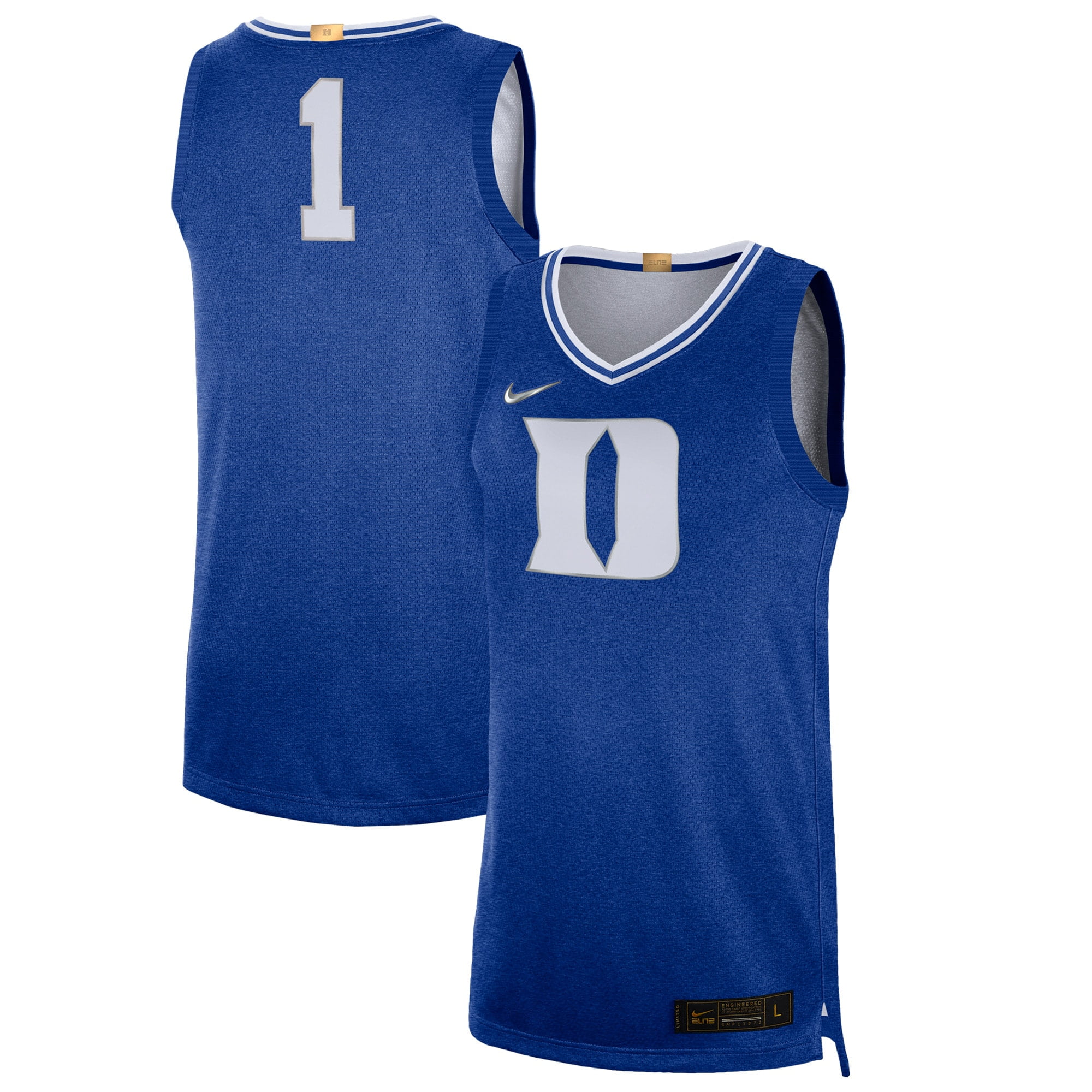 Men s Nike 1 Royal Duke Blue Devils 100th Anniversary Rivalry Limited Basketball Jersey Walmart