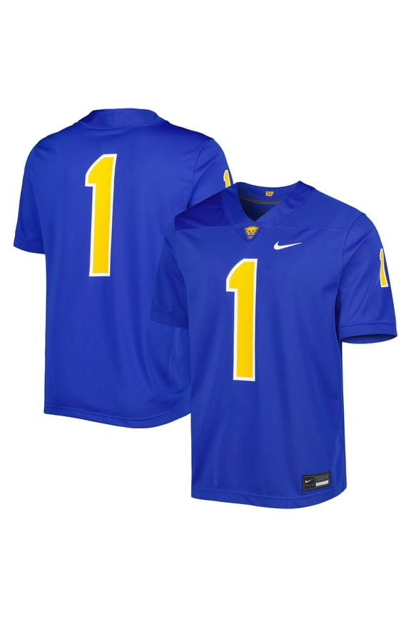 Men's Nike #1 Royal Pitt Panthers Untouchable Football Jersey