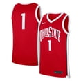 thumbnail image 1 of Men's Nike #1 Scarlet Ohio State Buckeyes Road Replica Jersey, 1 of 3