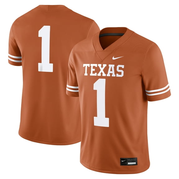 Men's Nike #1 Texas Orange Texas Longhorns Game Jersey