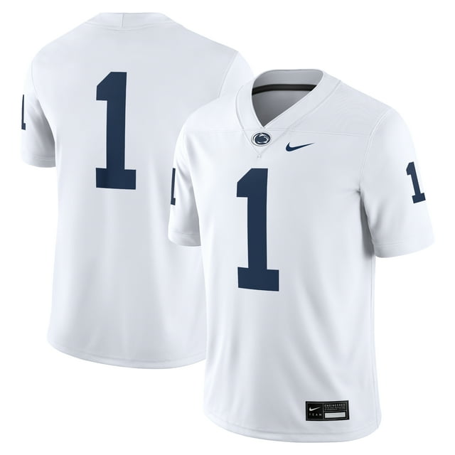 Men's Nike 1 White Penn State Nittany Lions Game Jersey