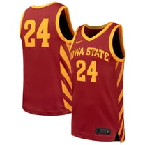 Men's Nike #24 Cardinal Iowa State Cyclones Replica Basketball Jersey