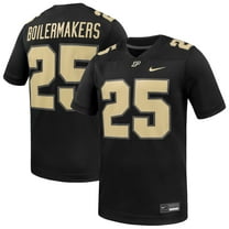 Men's Nike #25 Black Purdue Boilermakers Alternate Game Football Jersey