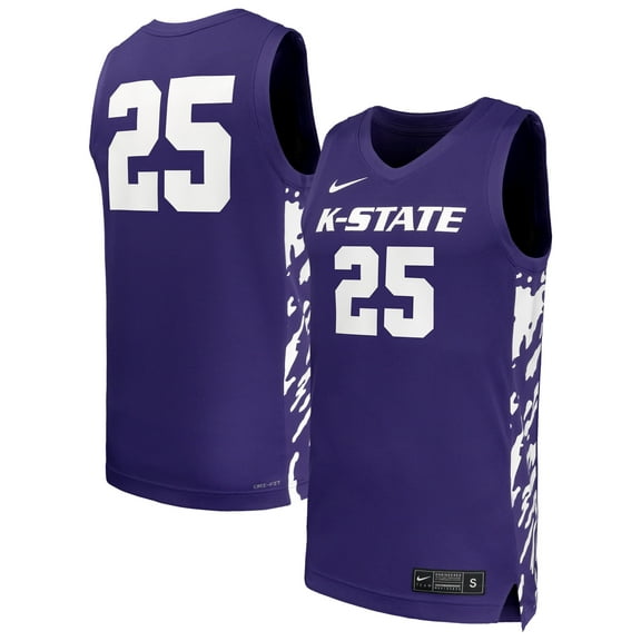 Men's Nike #25 Purple Kansas State Wildcats Replica Basketball Jersey