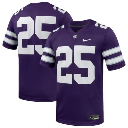 Men's Nike #25 Purple Kansas State Wildcats Game Football Jersey