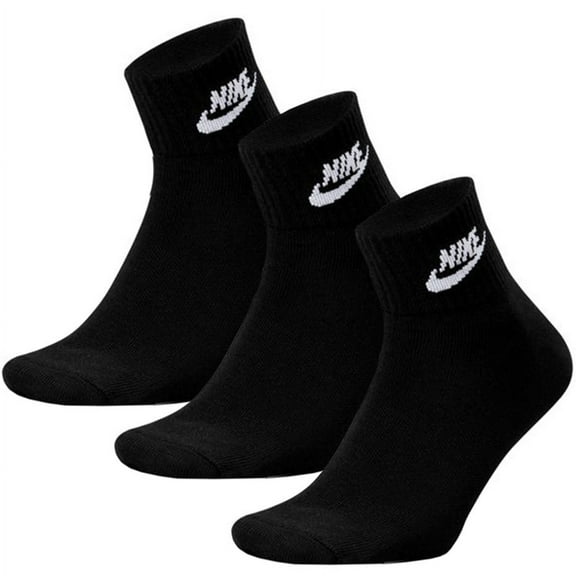 Men's Nike 3-Pack Everyday Essential Ankle Socks Color: Black Size: 8-12