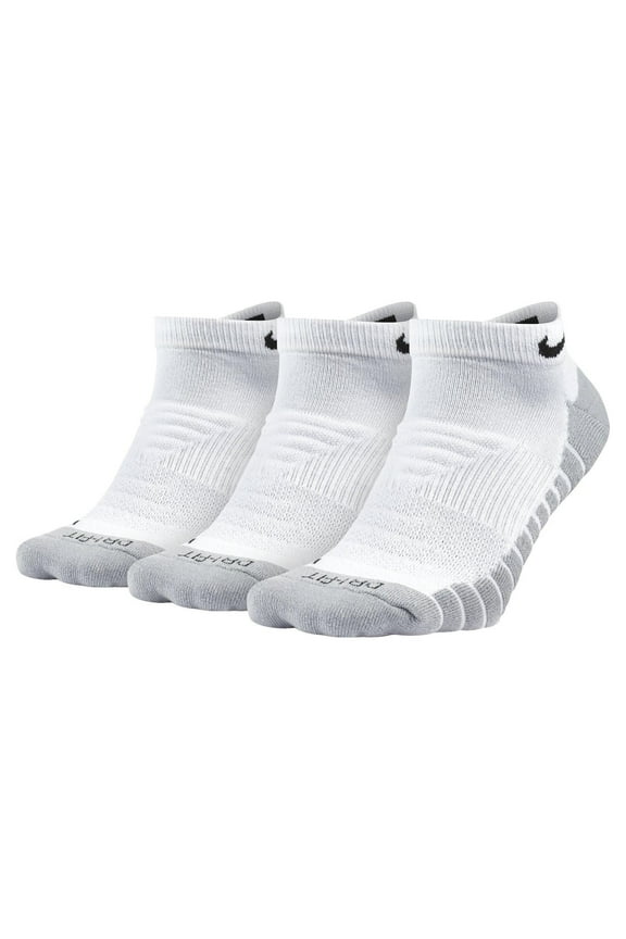 Men's Nike 3-Pack Everyday Max Dri-FIT Cushion No-Show Training Socks Color: White Size: 8-12
