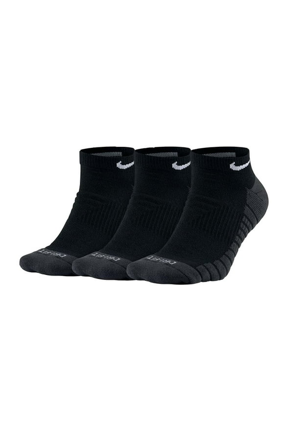 Men's Nike 3-Pack Everyday Max Dri-FIT Cushion No-Show Training Socks Color: Black Anthracite Size: 8-12