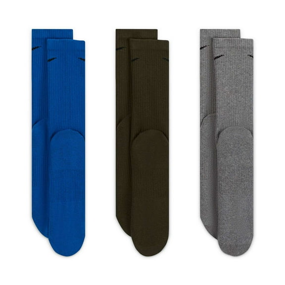 Men's Nike 3-pack Dri-FIT Everyday Plus Cushioned Training Crew Socks