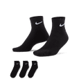 thumbnail image 1 of Men's Nike 3-pack Everyday Cushion Ankle Training Socks Color: Black Size: 8-12, 1 of 5