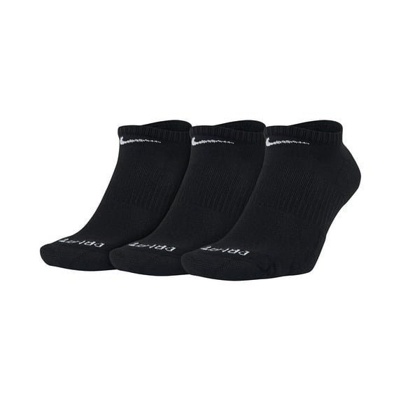 Men's Nike 3-pack Everyday Plus Cushion No-Show Training Socks Color: Black Size: 8-12