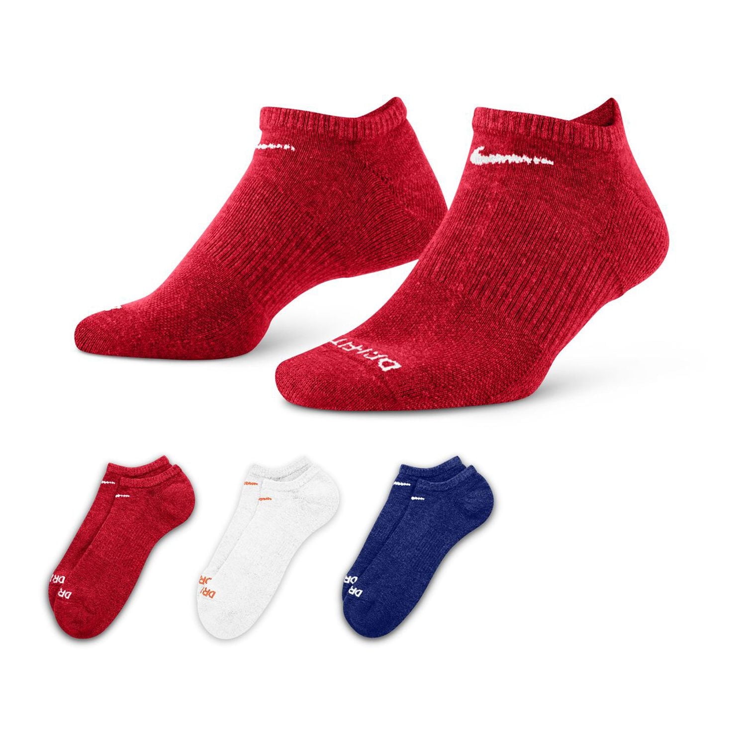 red nike no show socks