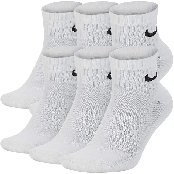 Nike Everyday Cushion Ankle Training Socks 6-Pack White MD for Men and Women